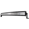 czarna lampa robocza LED 135 cm z diodami i regulowanymi uchwytami, zamontowana na pojeździe