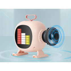 Wielokolorowy głośnik Bluetooth karaoke z mikrofonem i podświetleniem LED RGB w kształcie kwadratów