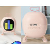 Wielokolorowy głośnik Bluetooth karaoke z mikrofonem i podświetleniem LED RGB w kształcie kwadratów