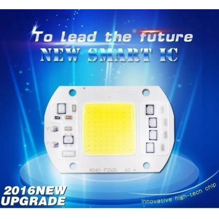 Moduł LED COB 20W w białej obudowie z żółtym obszarem świecenia