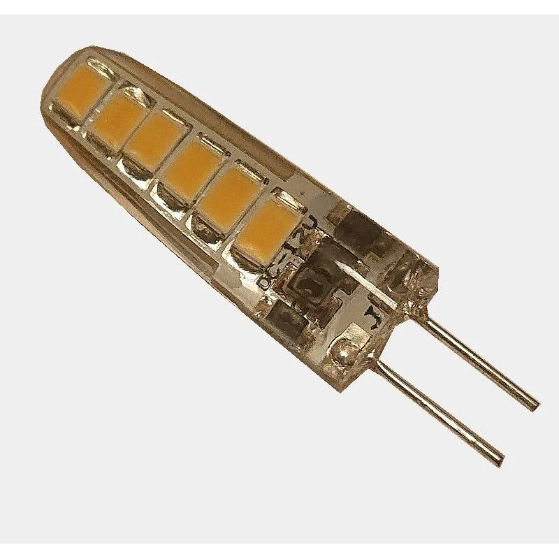 Żarówka LED G4 3W 12V z widocznymi diodami SMD i przezroczystą obudową