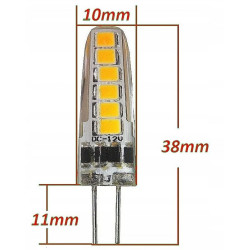 Żarówka LED G4 3W 12V z widocznymi diodami SMD i przezroczystą obudową