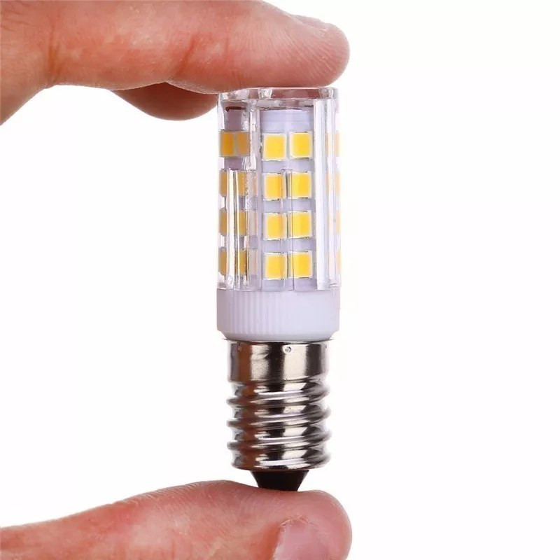 Żarówka LED E14 5W z białym plastikowym korpusem i 51 diodami SMD