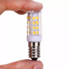 Żarówka LED E14 5W z białym plastikowym korpusem i 51 diodami SMD