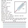 biały moduł LED SMD 6x5050 z przewodami do podłączenia na czerwonym tle