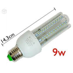 Żarówka LED Corn 9 W z gwintem E27 o przezroczystej obudowie