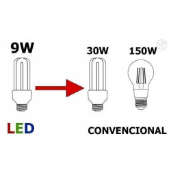 Żarówka LED Corn 9 W z gwintem E27 o przezroczystej obudowie