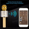 Bezprzewodowy mikrofon karaoke Bluetooth 5.0 w kolorze złotym, różowym i czarnym