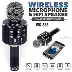 Bezprzewodowy mikrofon karaoke Bluetooth 5.0 w kolorze złotym, różowym i czarnym