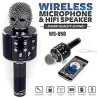 Bezprzewodowy mikrofon karaoke Bluetooth 5.0 w kolorze złotym, różowym i czarnym