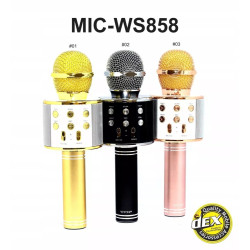 Bezprzewodowy mikrofon karaoke Bluetooth 5.0 w kolorze złotym, różowym i czarnym