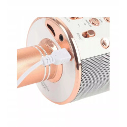 Bezprzewodowy mikrofon karaoke Bluetooth 5.0 w kolorze złotym, różowym i czarnym