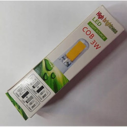 Żarówka LED G4 z żółtym panelem COB i dwoma metalowymi bolcami