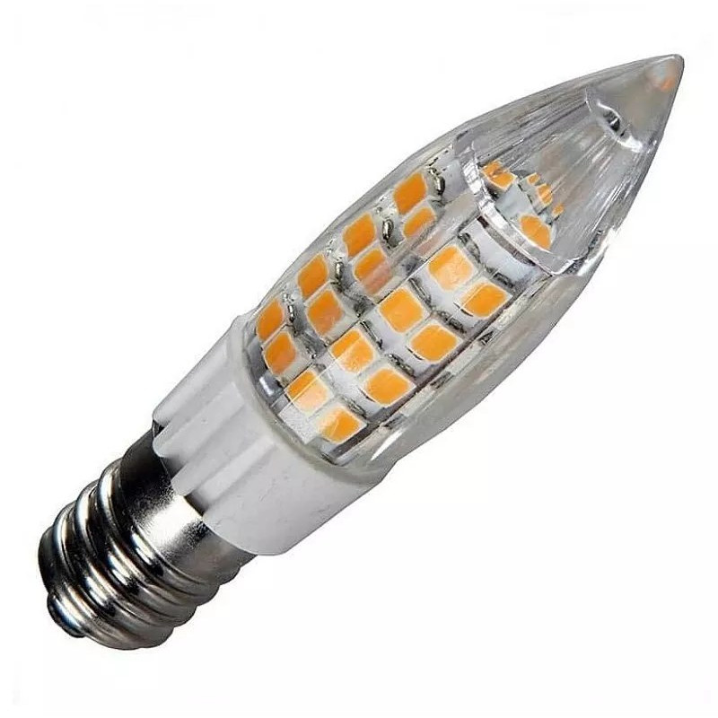 Mini żarówka LED z trzonkiem E14 i 51 diodami SMD w przezroczystej obudowie