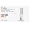 Żarówka LED Corn 12W z gwintem E27 i podwójnym panelem LED w kształcie litery U