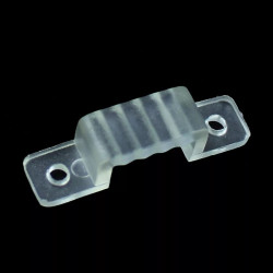 Przezroczyste mocowanie do taśmy LED 5050 szerokości 10 mm na czarnym tle