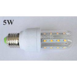 Żarówka LED Corn 5W z białą podstawą i transparentną osłoną diod