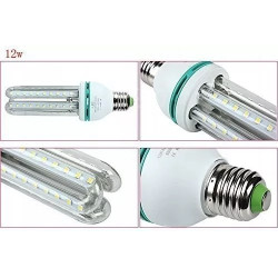 Żarówka LED typu Corn z gwintem E27, moc 16W, ciepłe światło, konstrukcja z widocznymi diodami