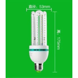 Żarówka LED typu Corn z gwintem E27, moc 16W, ciepłe światło, konstrukcja z widocznymi diodami