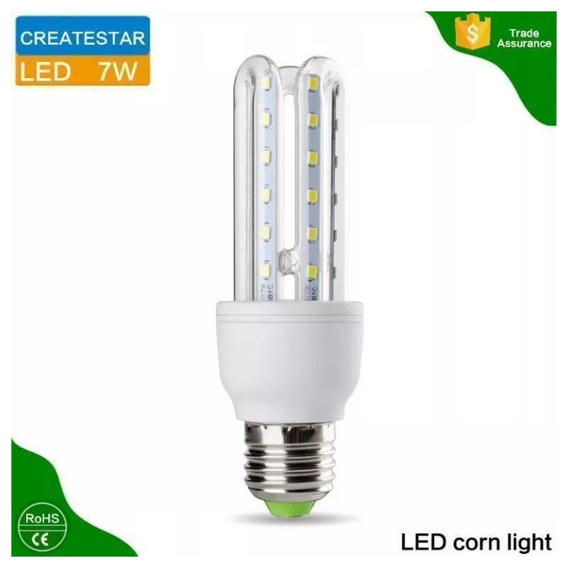 Żarówka LED Corn 7W z gwintem E27, przezroczysta obudowa z widocznymi diodami