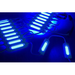 Moduł LED z 6 niebieskimi diodami SMD5050 połączonymi przewodami