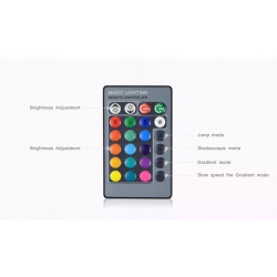 Żarówka LED RGB z mleczną bańką i pilotem do kontroli kolorów światła