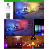 Żarówka LED RGB z mleczną bańką i pilotem do kontroli kolorów światła