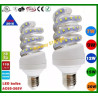 Żarówka LED spiralna z gwintem E27 o mocy 9W i białej podstawie