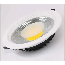 okrągły biały panel LED 20W z reflektorem i białą ramką