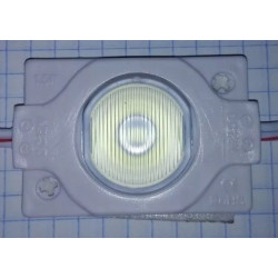 Moduł LED 5050 1,5W z białą plastikową obudową i przewodami do podłączenia