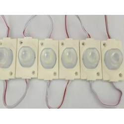 Moduł LED 5050 1,5W z białą plastikową obudową i przewodami do podłączenia