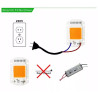 Moduł LED COB 20W grow z zasilaniem 230V i pastą termoprzewodzącą