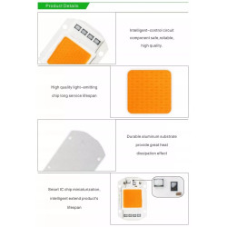Moduł LED COB 20W grow z zasilaniem 230V i pastą termoprzewodzącą