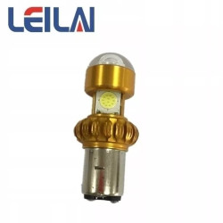 Żarówka LED z niebieskim aluminiowym radiatorem i trzonkiem BA20D