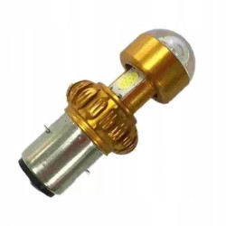 Żarówka LED z niebieskim aluminiowym radiatorem i trzonkiem BA20D