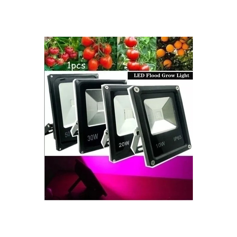 Czarny halogen LED 30 W o prostokątnym kształcie do upraw roślin na podstawce