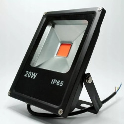 Czarny halogen LED 20W do upraw roślin z pomarańczową diodą COB