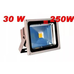 Halogen LED o mocy 30W z aluminiową obudową i uchwytem montażowym