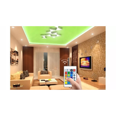 Sterownik LED RGB 230V z pilotem i przewodami do taśm LED