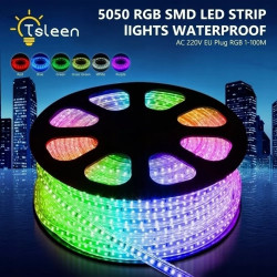 Sterownik LED RGB 230V z pilotem i przewodami do taśm LED