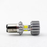 Żarówka LED z trzonkiem BA20D, chłodzącym radiatorem aluminiowym i widocznymi diodami LED