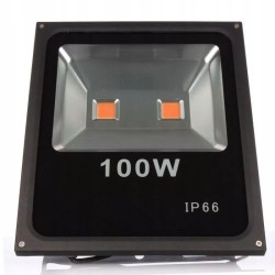 czarna lampa LED 100W do upraw z dwoma diodami LED w obudowie