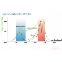 czarna lampa LED 100W do upraw z dwoma diodami LED w obudowie