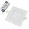 Kwadratowy biały panel LED 3W zasilany 230V, widoczny sterownik