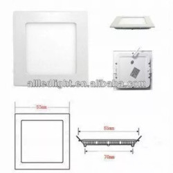 Kwadratowy biały panel LED 3W zasilany 230V, widoczny sterownik