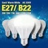Biała żarówka LED z gwintem E27 i mlecznym kloszem