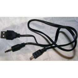 Przenośne urządzenie w kształcie puszki z portami USB, micro USB i wyjściem słuchawkowym