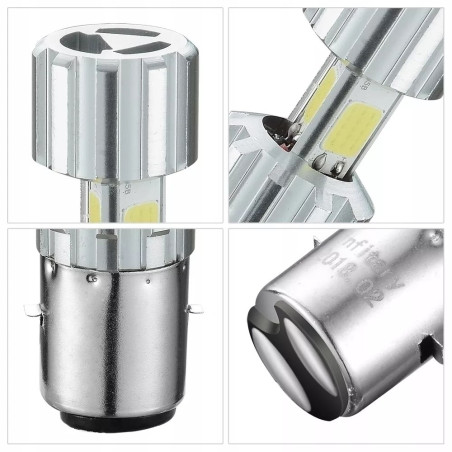Żarówka LED BA20D z aluminiowym chłodzącym radiatorem i diodami LED