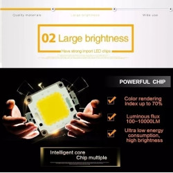 Moduł LED COB 70 W o ciepłej barwie światła 3000K do wymiany halogenów