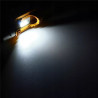 Żarówka LED z trzonkiem BA20D, pomarańczowy aluminiowy radiator żeberkowany, biały panel LED COB